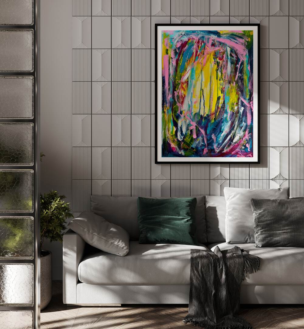 Vibrant EUPHORIA, ABSTRACT PAINTINGS piece elevates your space with captivating colors and emotional expression.