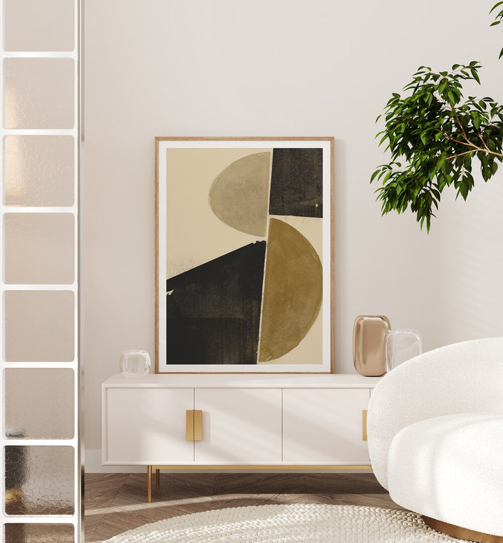 Stylish INTERACTION BALANCE NO.II, GEOMETRIC ART PRINTS enhances your space with modern abstract elegance.