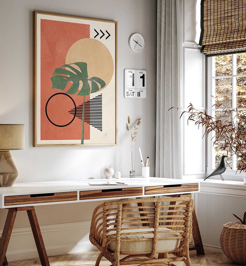 GEOMETRIC BOTANICA , BOHO ART PAINTINGS