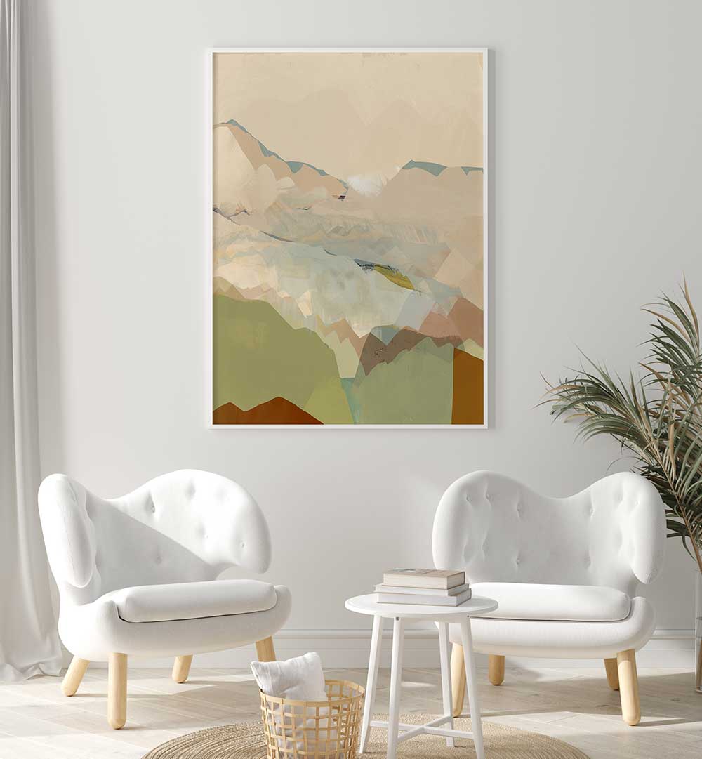 Transform your space with PEACHY MOUNTAIN RANGE I, LANDSCAPE PAINTINGS, showcasing nature's beauty in stunning colors.