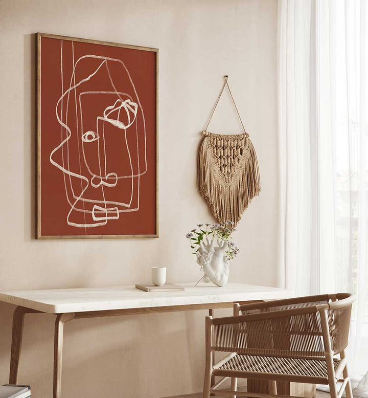 PORTRAIT TERRACOTTA , LINE ART PAINTINGS