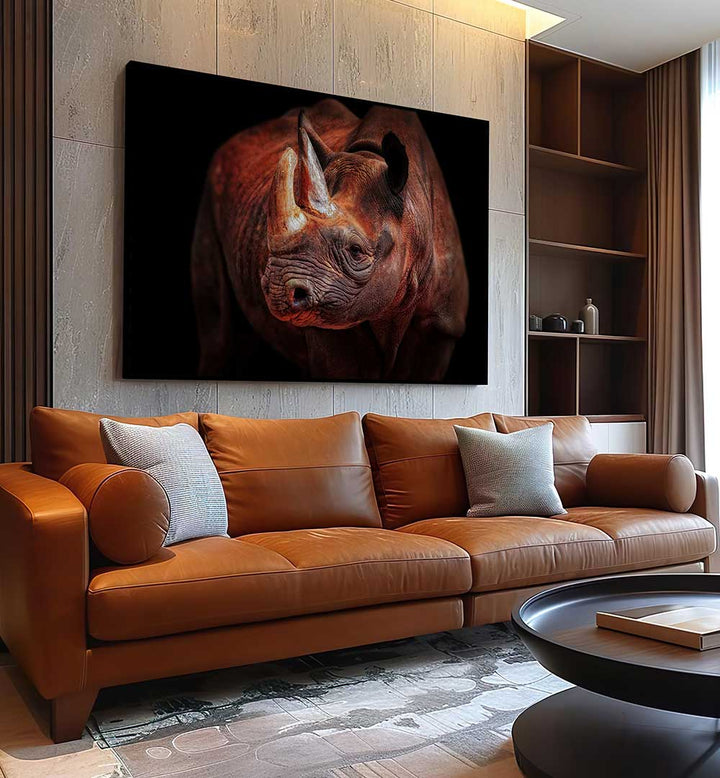 RHINO POSING  , PHOTOGRAPHY PRINTS