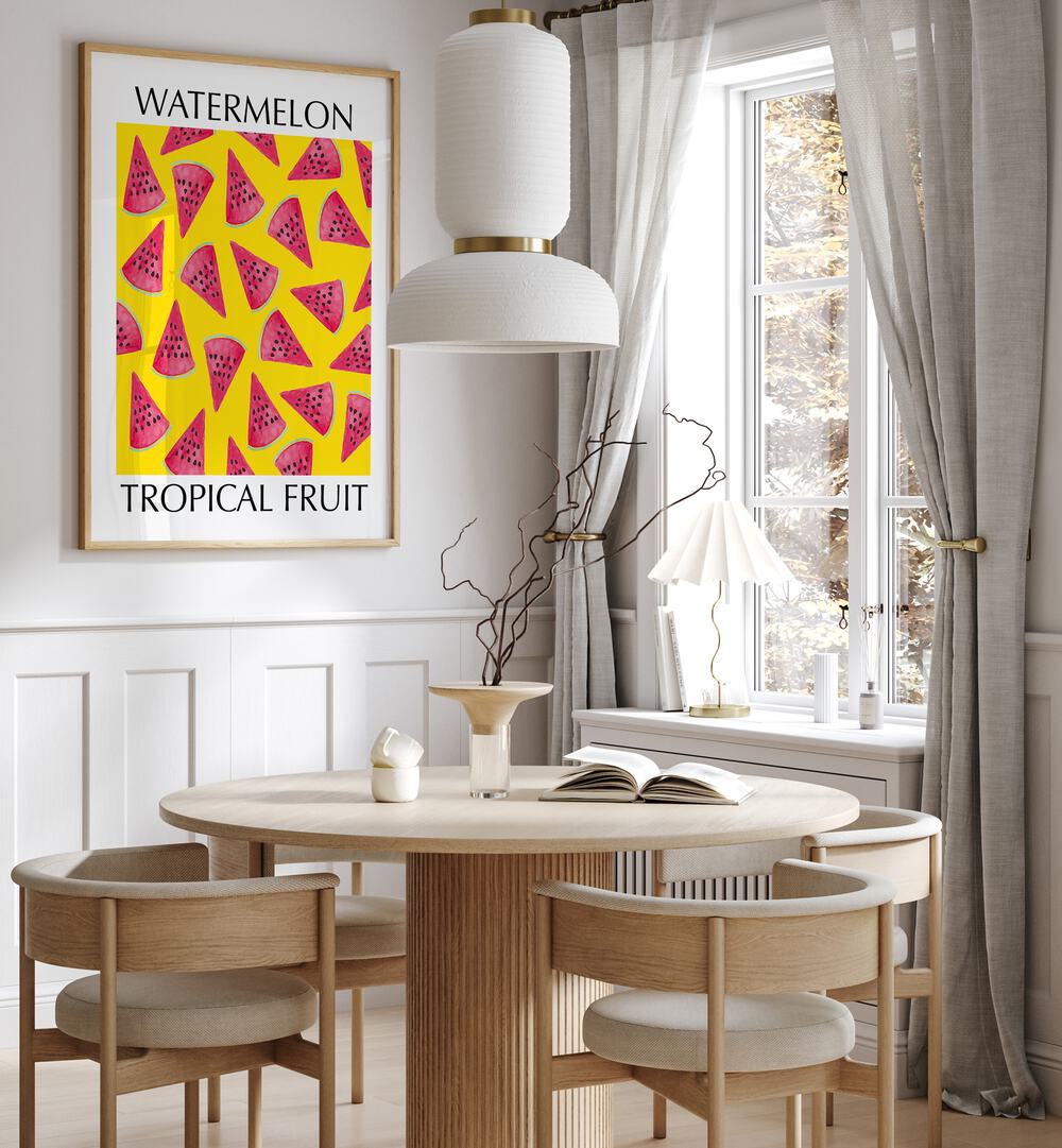 Bright and colorful WATERMELON , KITCHEN POSTERS bring summer vibes to your kitchen with vibrant fruit art.