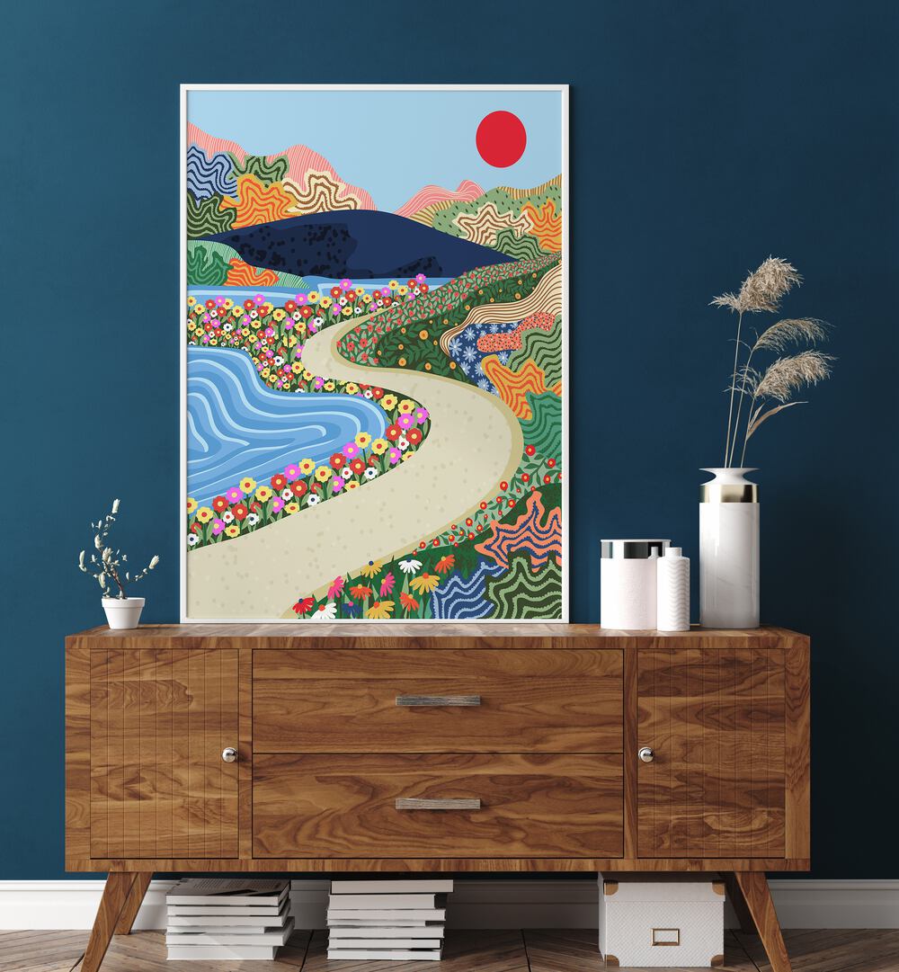 Vibrant SOOTHING HORIZON, LANDSCAPE PAINTINGS enhance any space, providing tranquility and a calming visual experience.