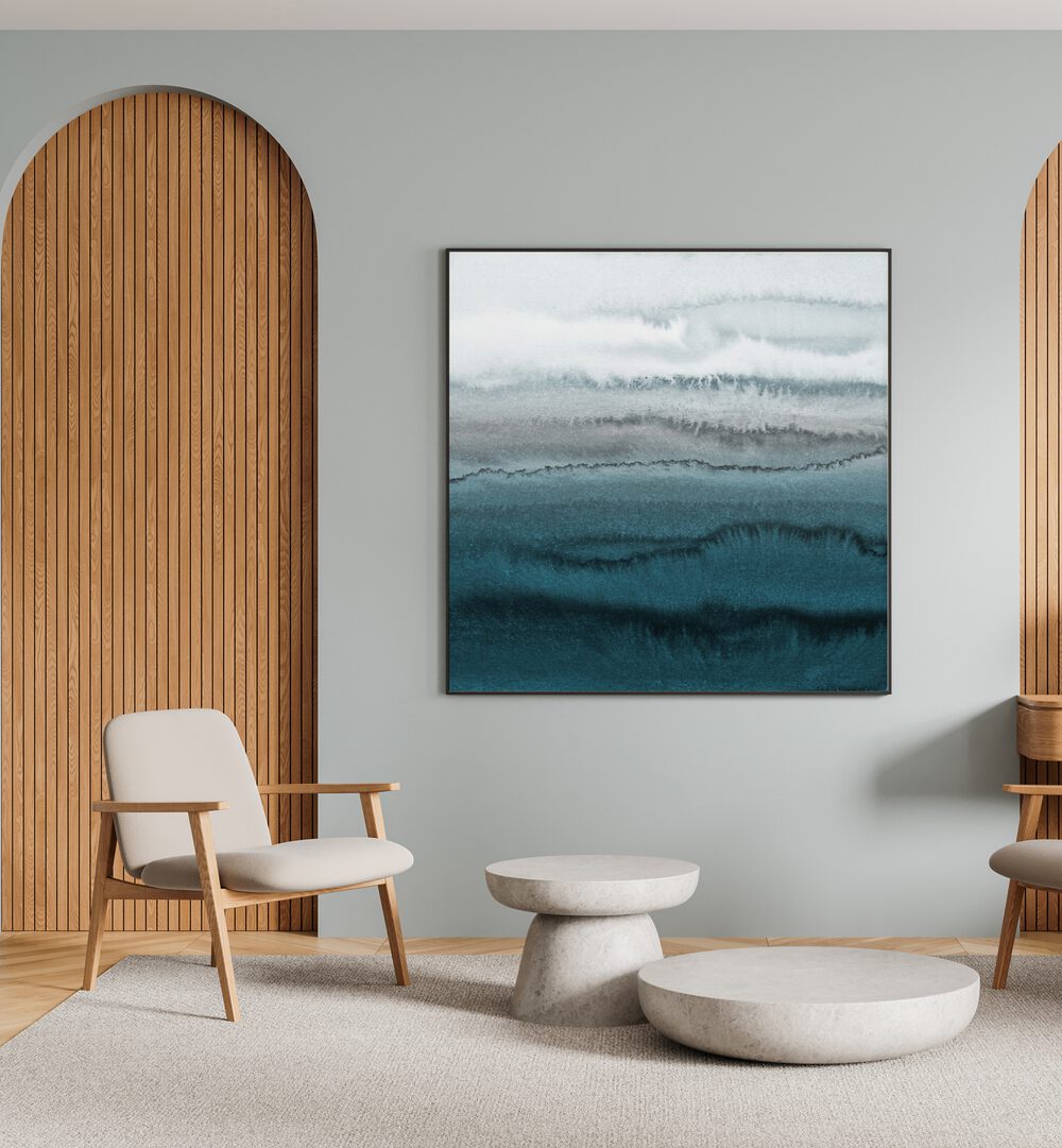 OCEAN MIST LAYERS, ABSTRACT PAINTINGS enhance your space with serene coastal vibes and captivating colors.