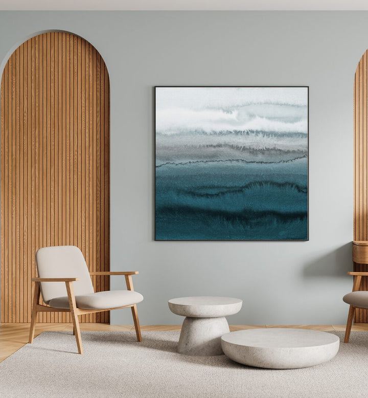 OCEAN MIST LAYERS, ABSTRACT PAINTINGS enhance your space with serene coastal vibes and captivating colors.