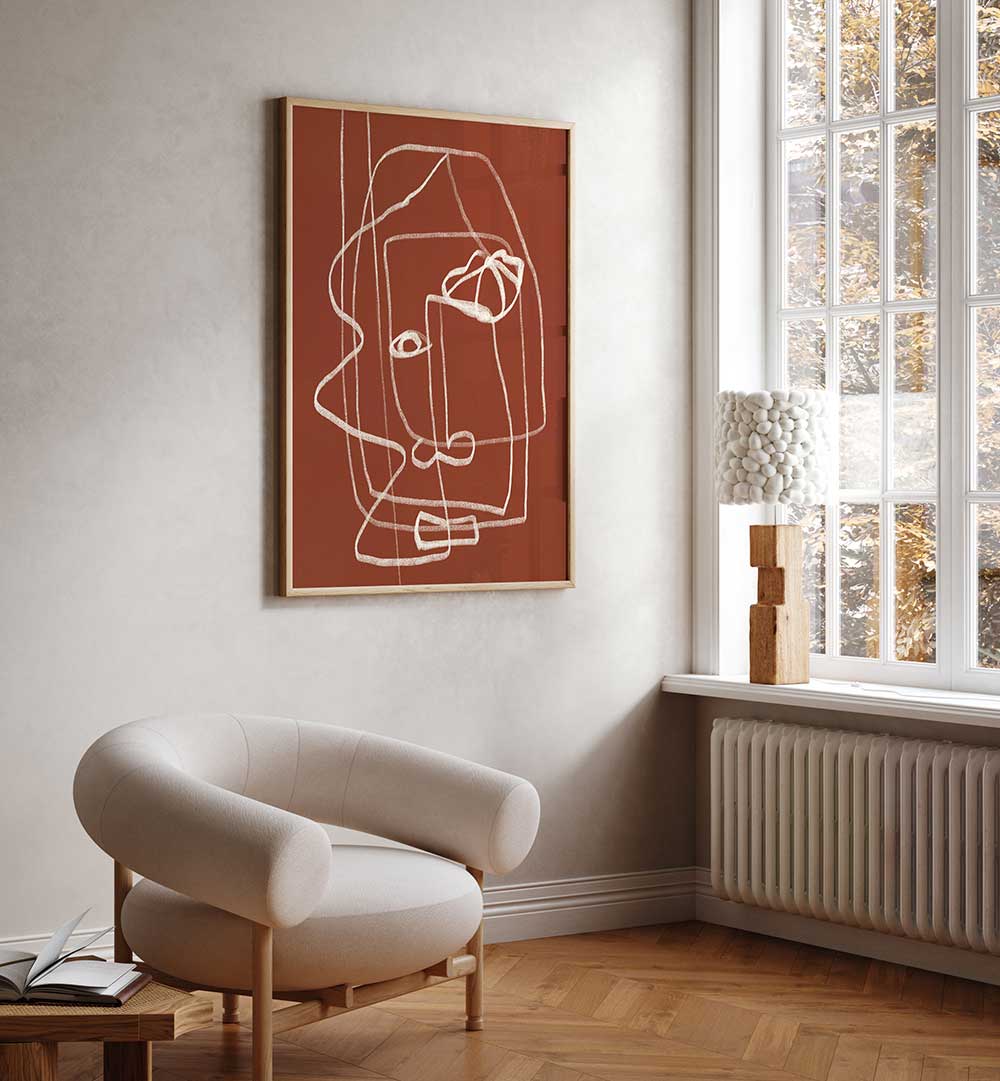 PORTRAIT TERRACOTTA , LINE ART PAINTINGS