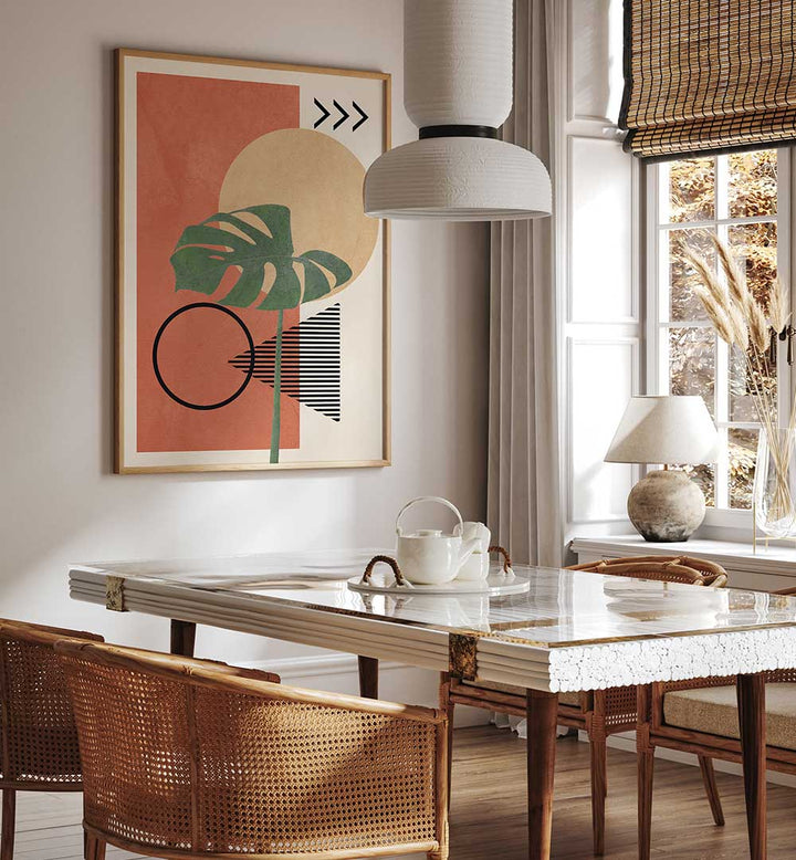 GEOMETRIC BOTANICA , BOHO ART PAINTINGS