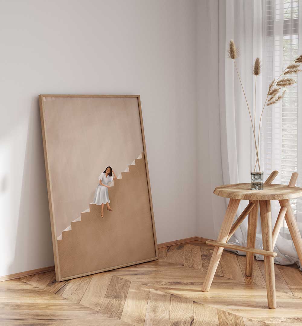 STAIRWAY TO DREAMS , BOHO ART PAINTINGS