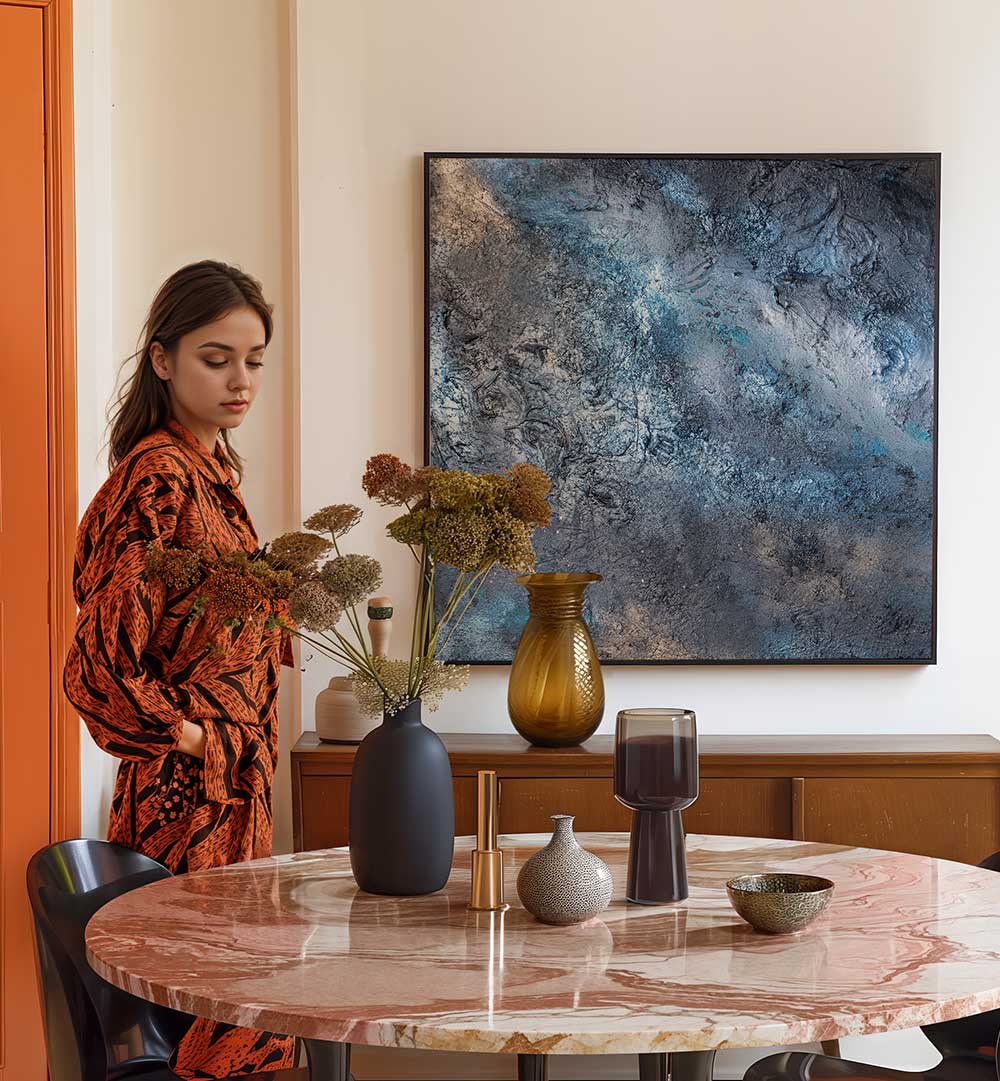 STONE BLUE , ABSTRACT PAINTINGS