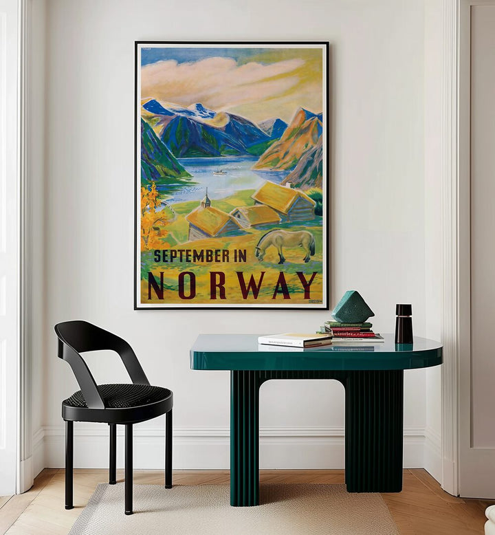 Stunning NORWAY, VINTAGE TRAVEL POSTERS showcasing breathtaking landscapes, perfect for transforming your space.