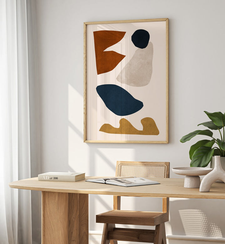 Stylish interior featuring EXPRESSIVE VII, GEOMETRIC ART PRINTS, enhancing creative spaces with modern design.