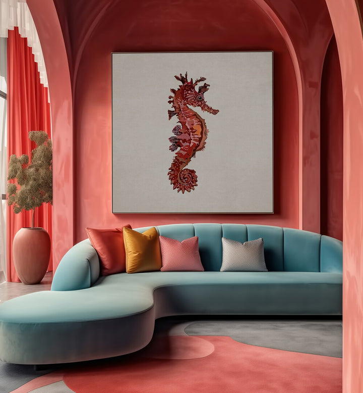 Transform your space with KIRMIZI, BEACH PAINTINGS by Emel Tunaboylu, featuring vibrant colors and captivating design.