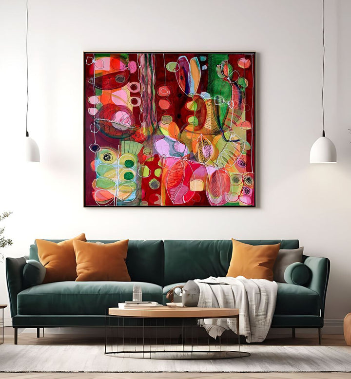 Vibrant “Nothing Like Summer, Abstract Paintings” artwork enhances any space with dynamic colors and fluid brush strokes.