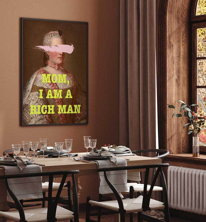 MOM I M RICH MAN , ALTERED ART PRINTS