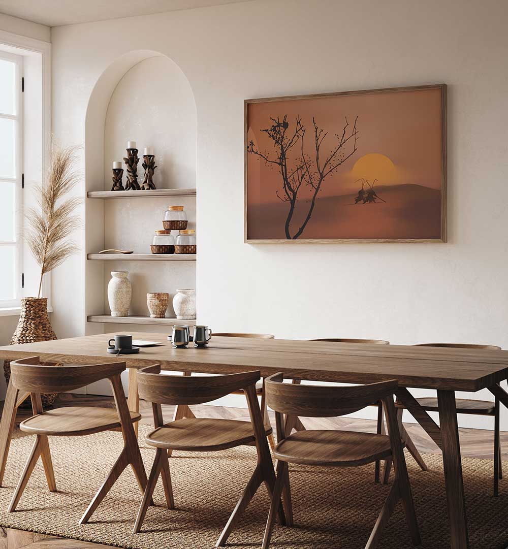 SUNSET OVER A VIVID , LANDSCAPE PAINTINGS