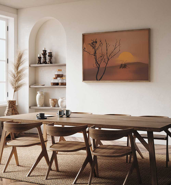 SUNSET OVER A VIVID , LANDSCAPE PAINTINGS