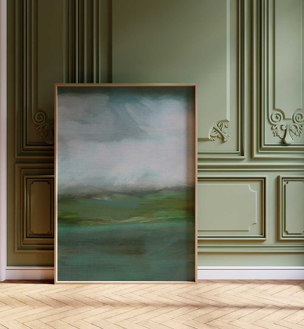 Transform your decor with ROUGH SEAS OIL I, ABSTRACT PAINTINGS, capturing the essence of turbulent waters beautifully.