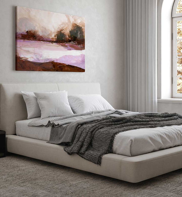 Transform your space with A PEACEFUL PANORAMA II, LANDSCAPE PAINTINGS, showcasing serene hues and tranquil beauty.