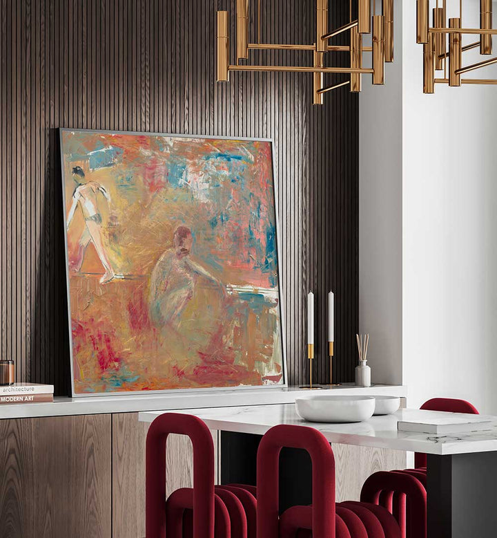 THE SWIMMERS , ABSTRACT PAINTINGS