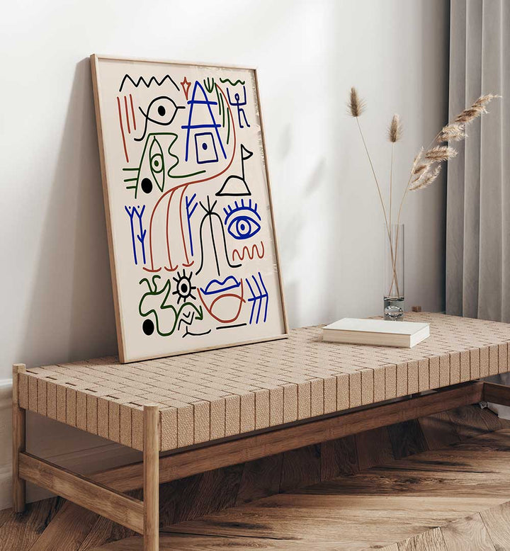 ANCIENT SYMBOL , LINE ART PAINTINGS