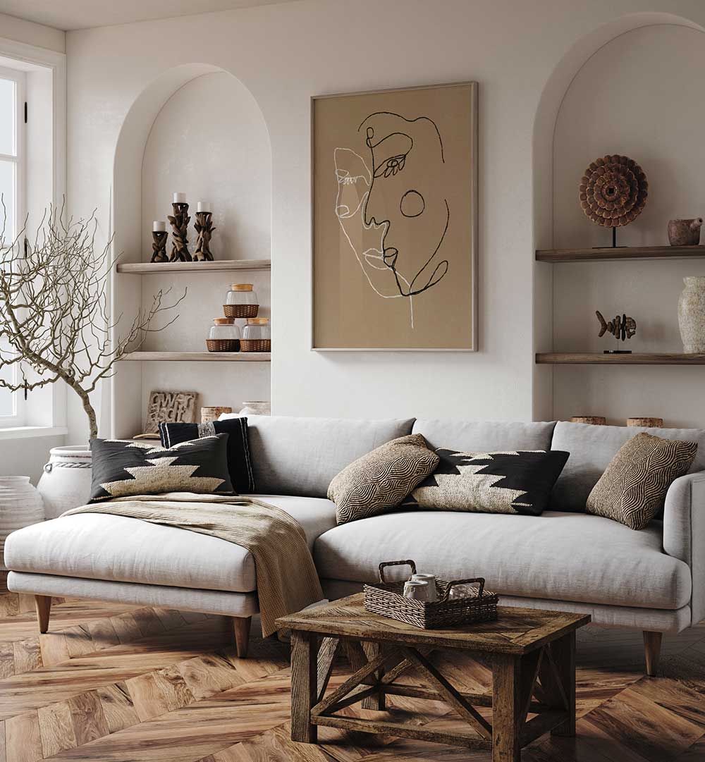 ABSTRACT FACES , LINE ART PAINTINGS