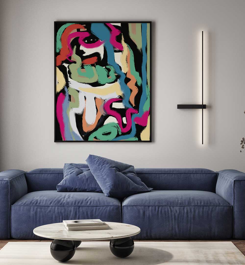 BOLD COLORFUL BRUSHSTROKES , ABSTRACT PAINTINGS