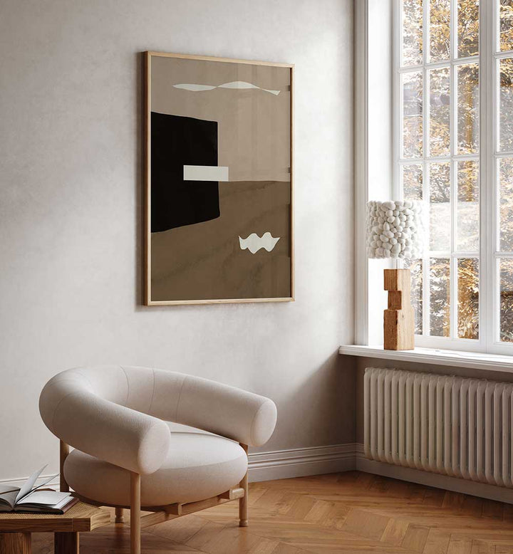 GEOMETRIC SHAPES IN EARTHY TONES , ABSTRACT PAINTINGS