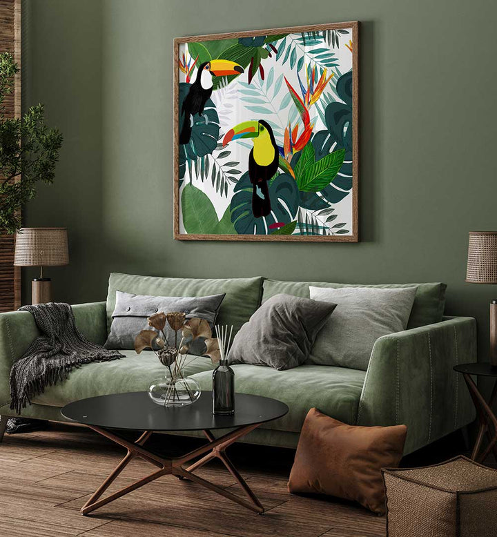 TAUCAN AND BIRD OF PARADISE , ANIMAL PAINTINGS