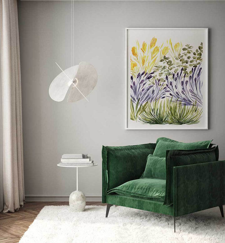 ELISA'S GARDEN RIGHT , FLORAL FLOWER PAINTINGS