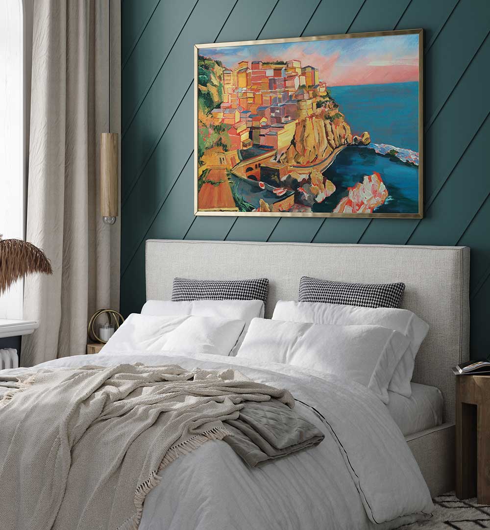 MANAROLA ITALY , LANDSCAPE PAINTINGS