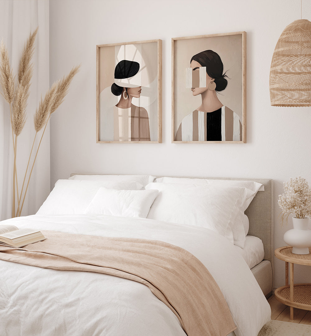 PARALLEL MINDS , SET OF 2 PAINTINGS