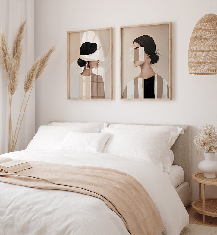 PARALLEL MINDS , SET OF 2 PAINTINGS