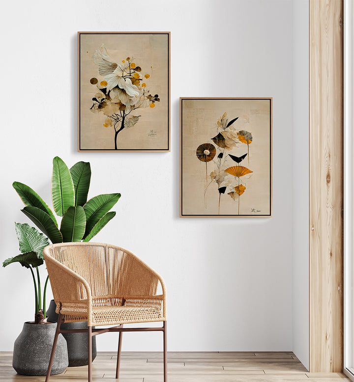 SERENE BOTANICA , SET OF 2 PAINTINGS