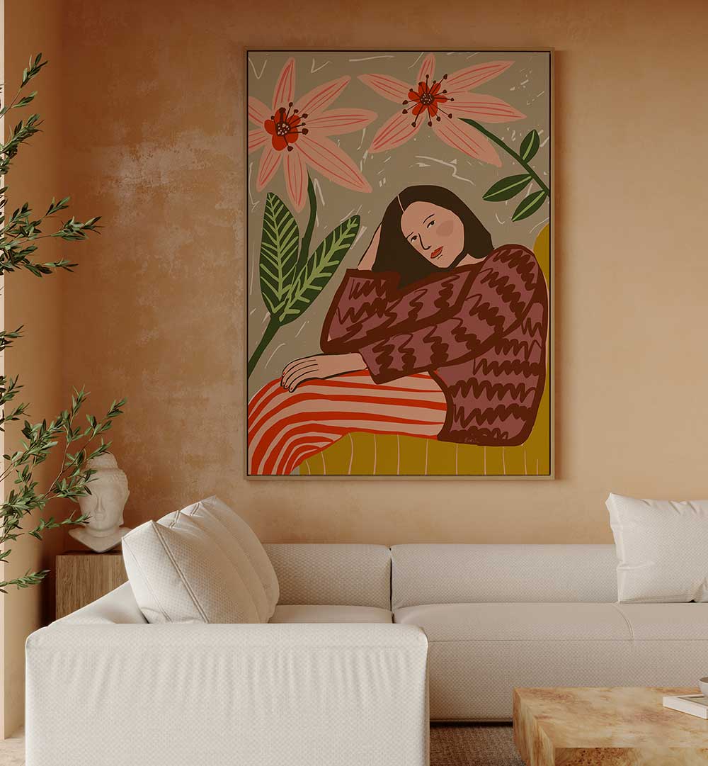 LADY SITTING , PORTRAITS & FIGURATIVE ILLUSTRATIONS