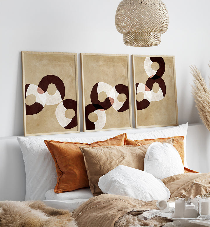 AURUM ORBIT , SET OF 3 PAINTINGS