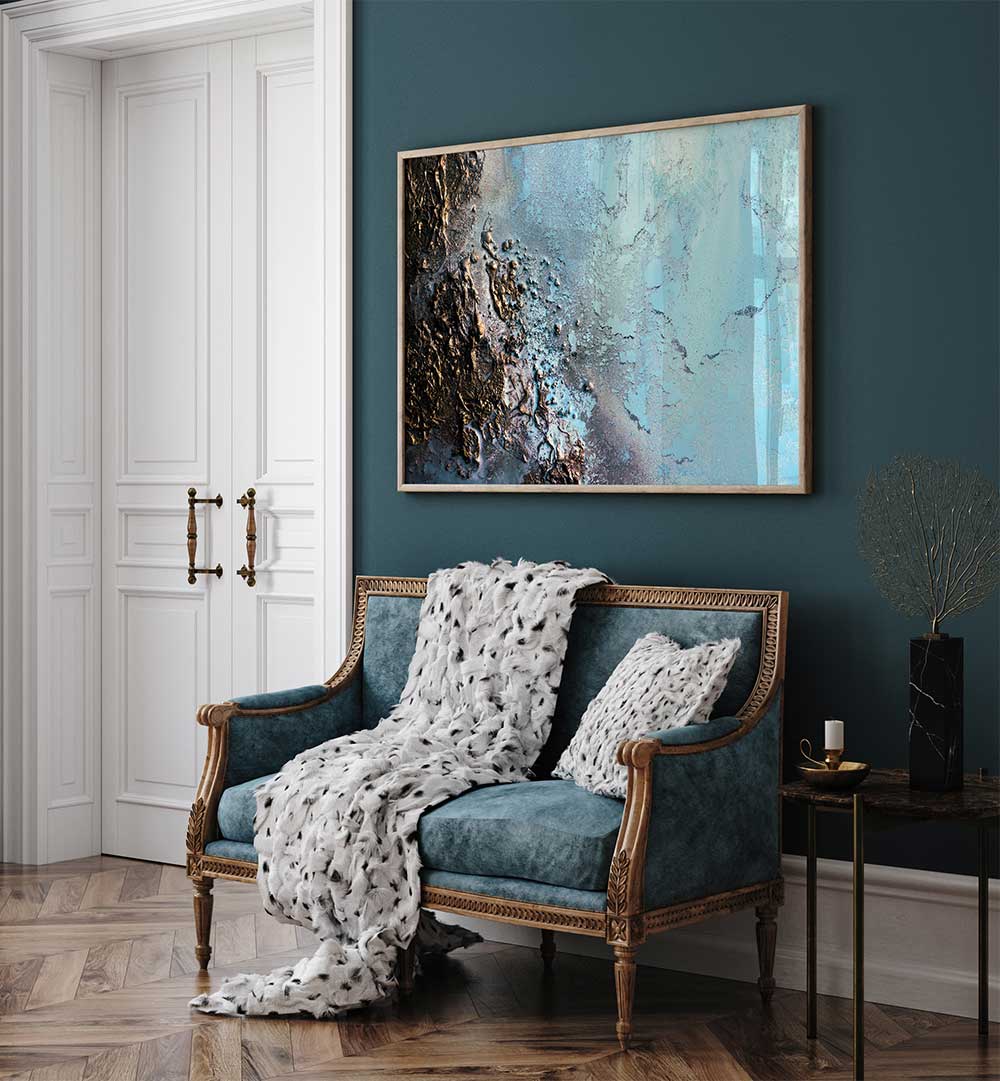 Transform your space with COASTAL - MISTY WATERS, ABSTRACT PAINTINGS, featuring vibrant colors and fluid forms.