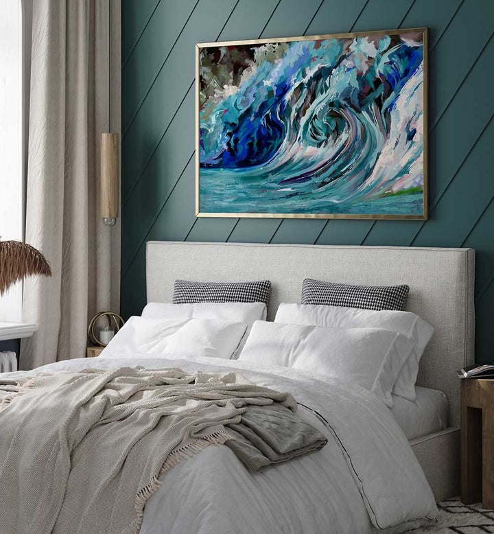 BLUE WAVE , BEACH PAINTINGS