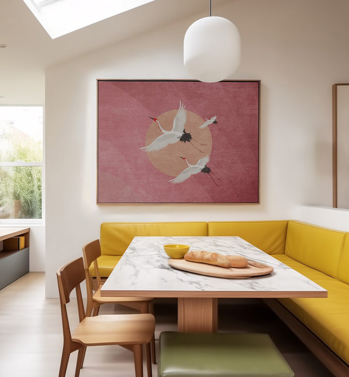 Stunning CRANE, ANIMAL PAINTINGS by Emel Tunaboylu enrich your space with captivating artistry and elegance.