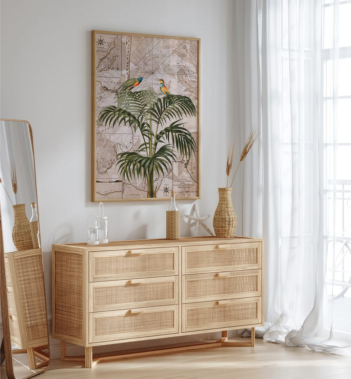 Vibrant "INDONESIA JUNGLE III, ANIMAL PAINTINGS" artwork by Andrea Haase, showcasing lush wildlife and greenery.