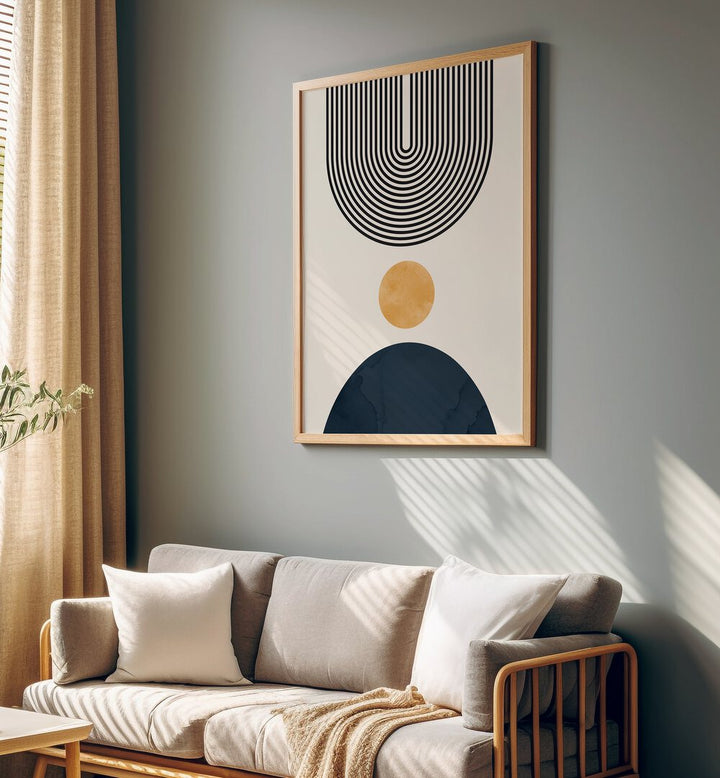 CIRCLES AND LINES 7, BOHO ART PAINTINGS, adds a modern touch to your space with stylish geometric design.