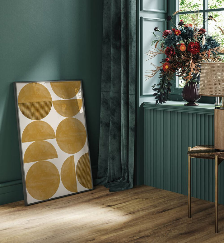Stylish MID CENTURY MODERN 03, GEOMETRIC ART PRINTS brighten up any space with bold colors and clean lines.