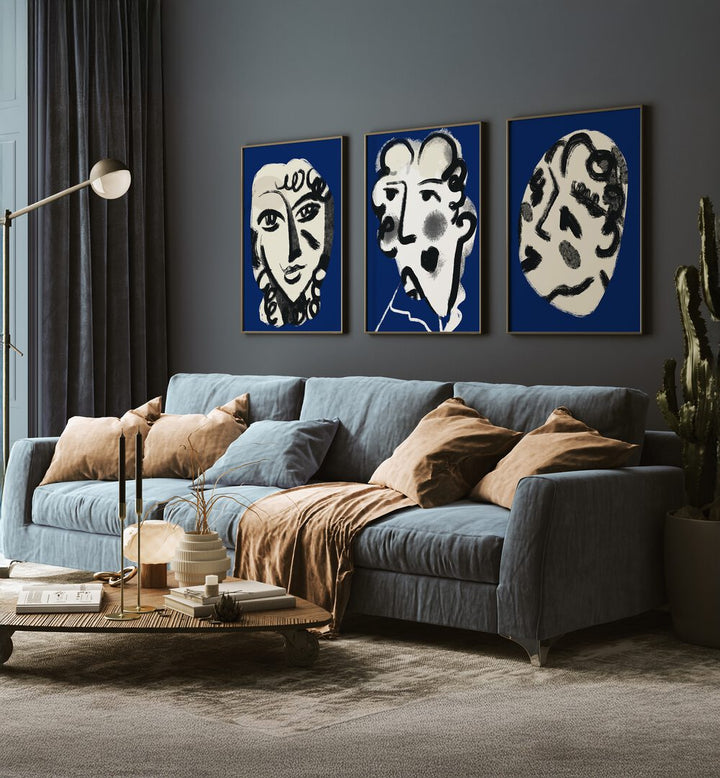 LUMINOUS EMBER SET , SET OF 3 PAINTINGS