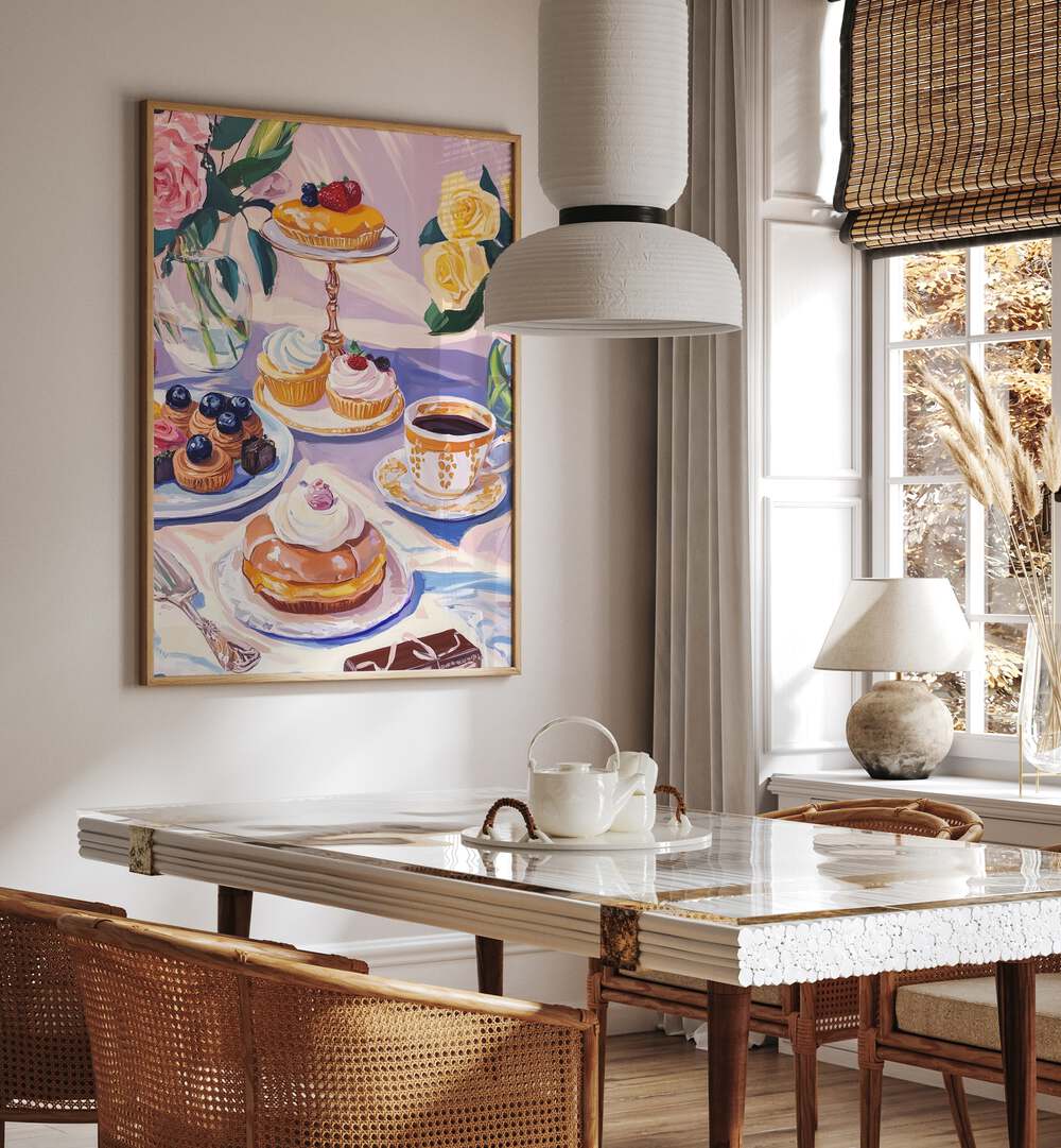 Bright and inviting DESSERT CAFE, KITCHEN POSTERS showcasing delicious pastries and a cozy ambiance. Perfect for any kitchen!