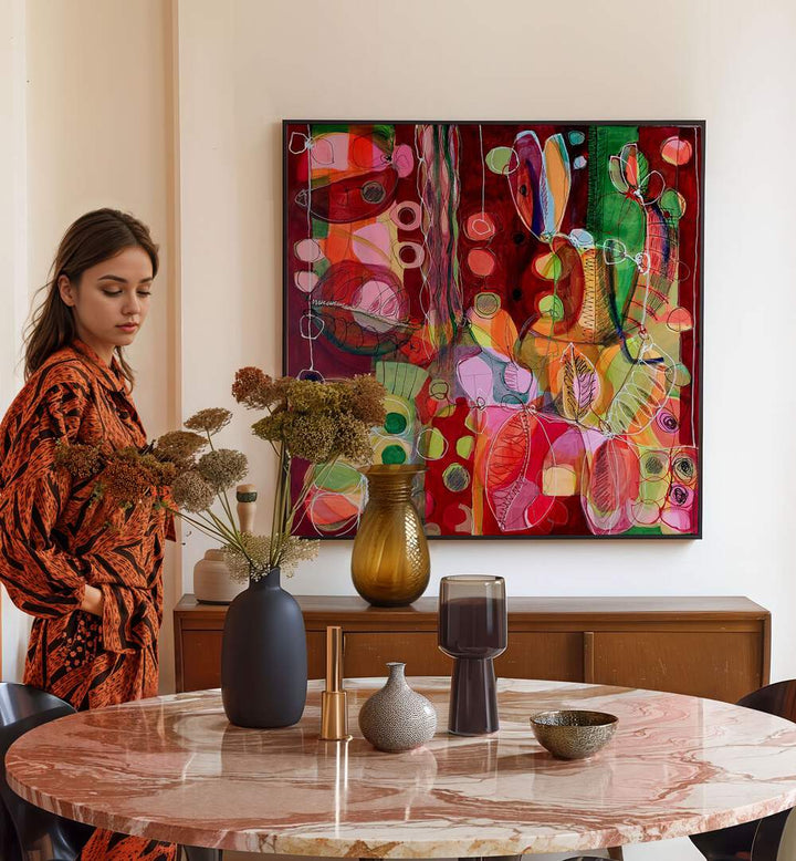 Vibrant "Nothing Like Summer" abstract paintings bring dynamic color and expression to your space. Perfect for art lovers!