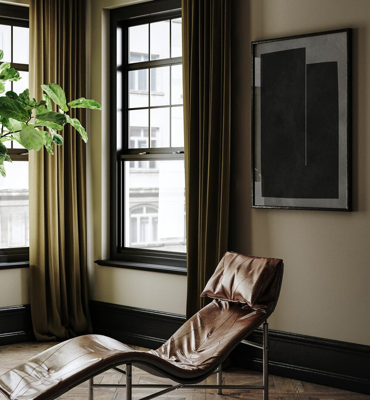 Stylish interior featuring MODERN SHAPES VI, GEOMETRIC ART PRINTS, enhancing contemporary decor and elegance.