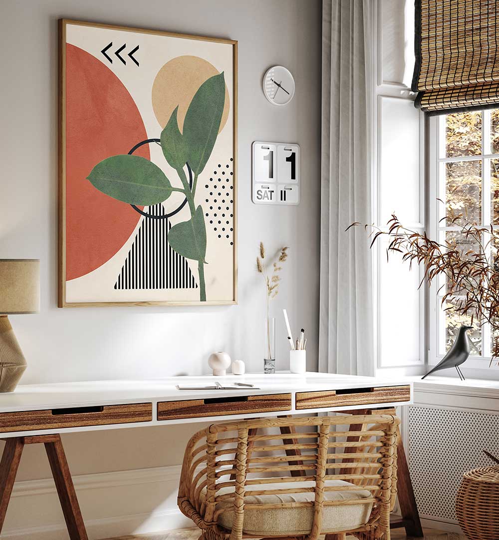 GEOMETRIC BOTANY , BOHO ART PAINTINGS