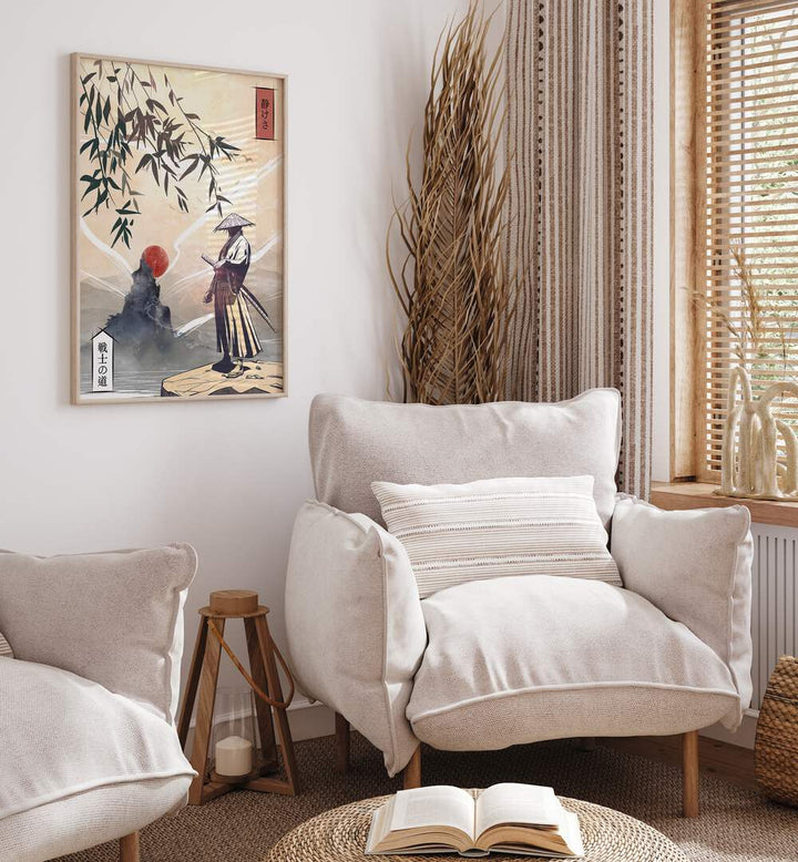 KODOKU, JAPANESE PAINTINGS enhance your space with artistic elegance and versatile style in a cozy living room setting.