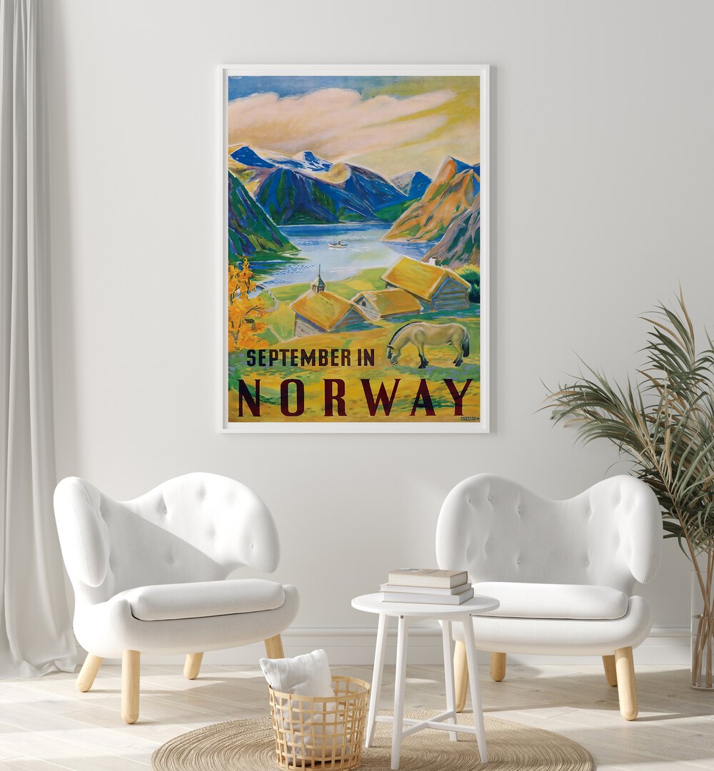 Stunning NORWAY, VINTAGE TRAVEL POSTERS showcasing breathtaking landscapes and culture, perfect for home decor.