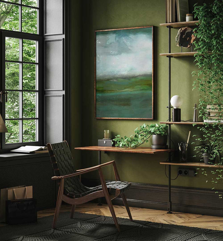 Transform your space with ROUGH SEAS OIL I, ABSTRACT PAINTINGS, showcasing vibrant colors and dramatic water textures.